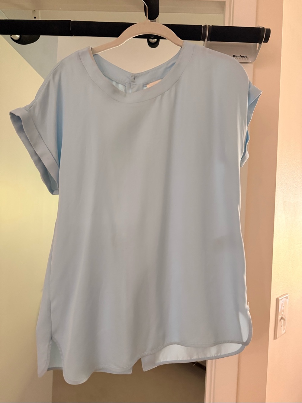 Reiss Light Blue Short Sleeve Blouse